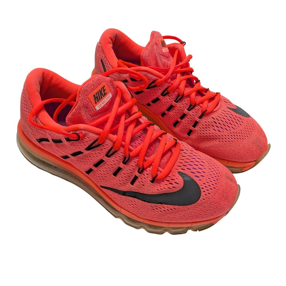 Nike Air Max 2016 Womens 8 Bright Crimson Black Running Shoes 806772-800